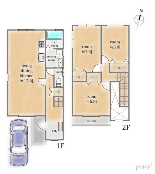北区大宮玄琢北東町　中古戸建