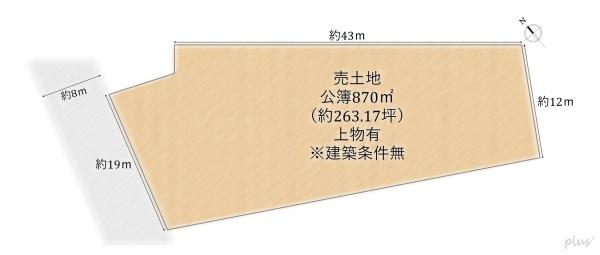 右京区梅ケ畑向ノ地町　売土地（建築条件無）