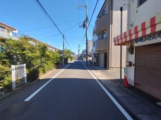 京都市右京区嵯峨北堀町の土地(前面道路含む現地写真)