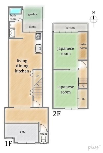 京都市上京区馬喰町の中古一戸建て(間取り)