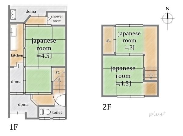 京都市北区紫野南舟岡町の中古一戸建て(間取り)