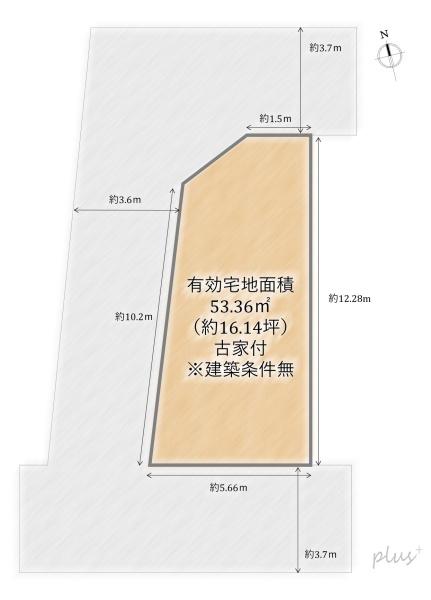 右京区山ノ内荒木町　売土地（建築条件無）