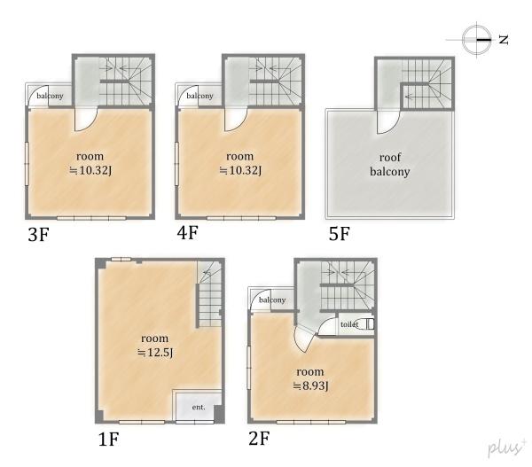 千本通に面する鉄骨のコンパクトビル