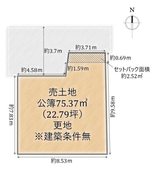 上京区川瀬町　売土地（建築条件無）