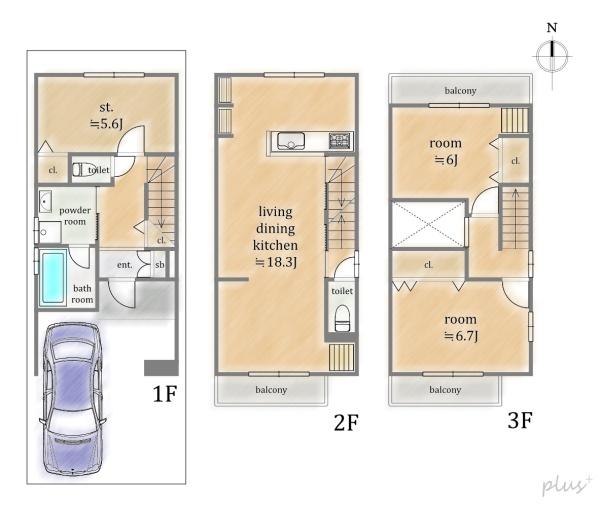 中京区西ノ京左馬寮町　新築戸建