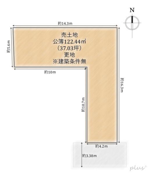 中京区西ノ京池ノ内町　売土地（建築条件無）