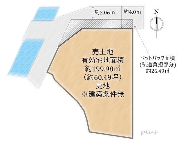 右京区花園大藪町5期1号地　売土地（建築条件無）