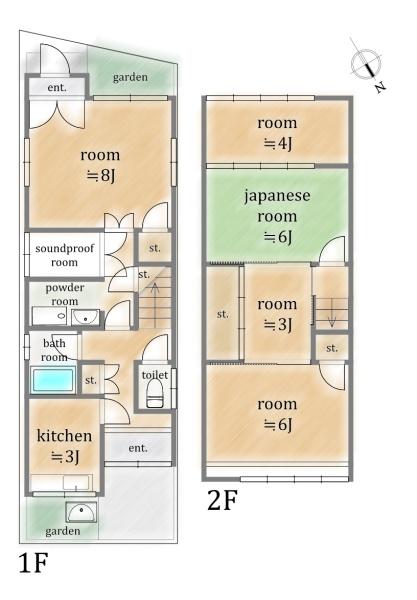 京都市右京区嵯峨五島町の中古一戸建て
