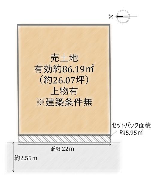 北区紫野宮東町　売土地（建築条件無）