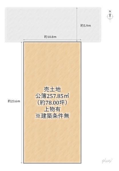 北区紫竹上長目町　売土地（建築条件無）