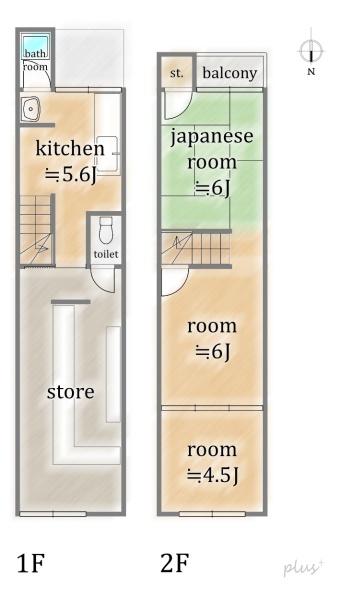 北区小山東元町　店舗付中古戸建