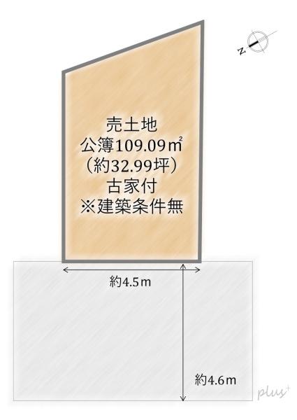 北区紫竹上堀川町　売土地（建築条件無）