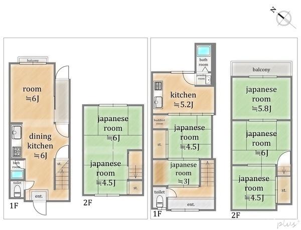 右京区御室岡ノ裾町　中古戸建2戸