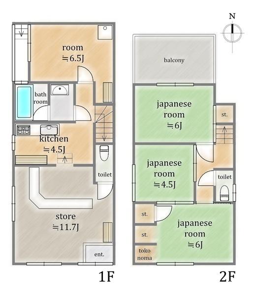 右京区嵯峨野開町　店舗付中古戸建