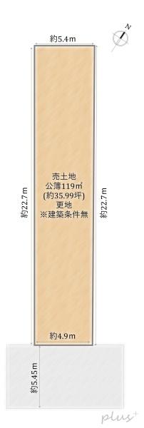 北区紫竹西野山町　売土地(建築条件無)