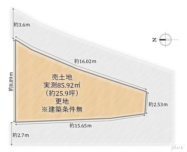 京都市北区紫竹上竹殿町の土地