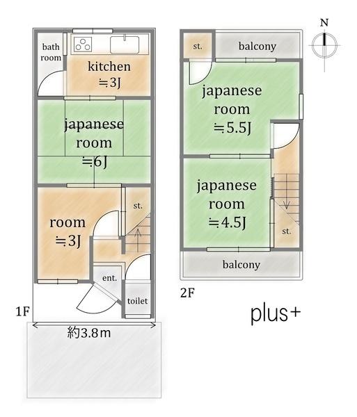 右京区太秦小手角町　中古テラス