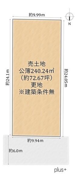 北区紫竹上ノ岸町　売土地（建築条件無）