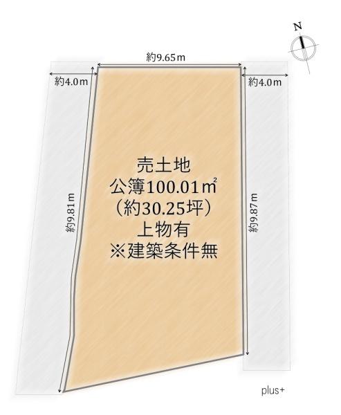 右京区常盤下田町　売土地（建築条件無）