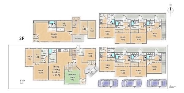 北区小山花ノ木町　一棟アパート＋中古戸建