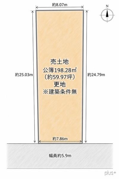 北区小山下初音町　売土地（建築条件無）