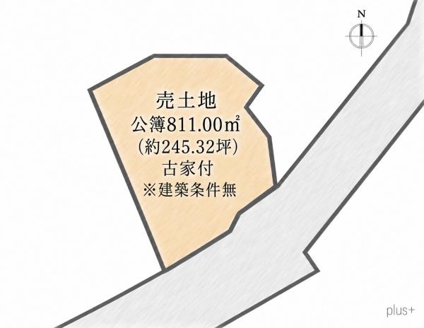 右京区鳴滝白砂 売土地(建築条件無)
