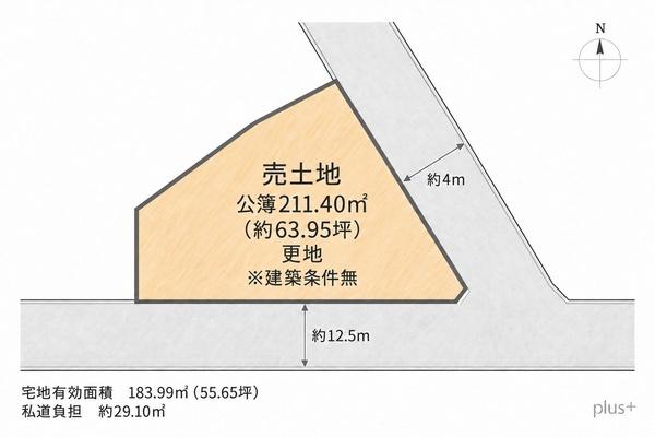 右京区梅津後藤町　売土地（建築条件無）