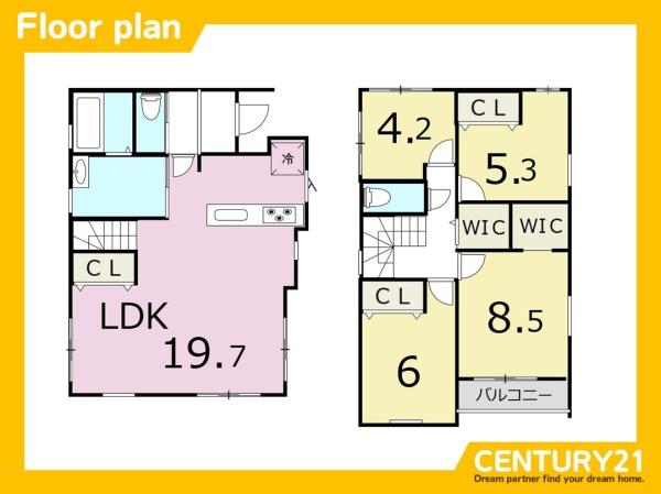 博多区諸岡3丁目2期 2号棟 全2棟(間取り)