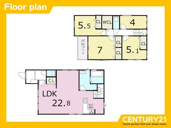 博多区諸岡3丁目2期 1号棟 全2棟(間取り)