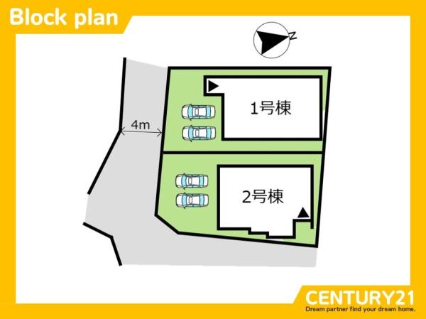 博多区諸岡3丁目2期 1号棟 全2棟(区画図)