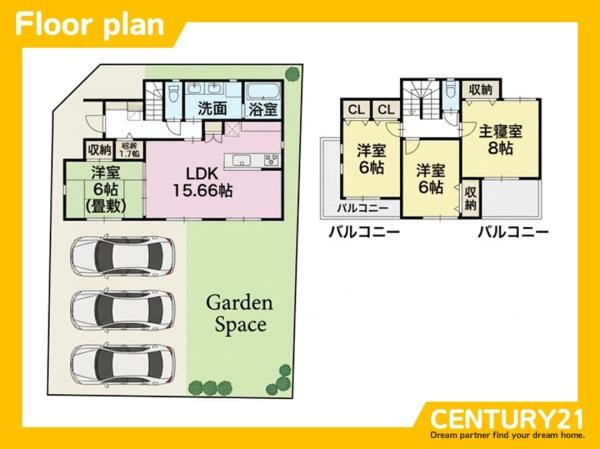 久留米市北野町今山1期　6号棟　全6棟