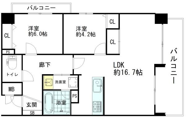 新着　エスリード今福　　低層階
