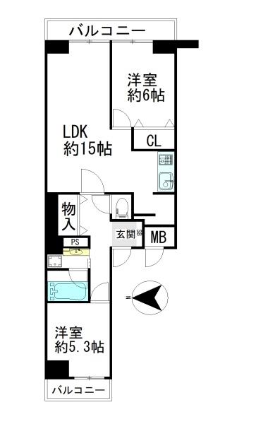 新着　シャルム小坂壱番館　3F