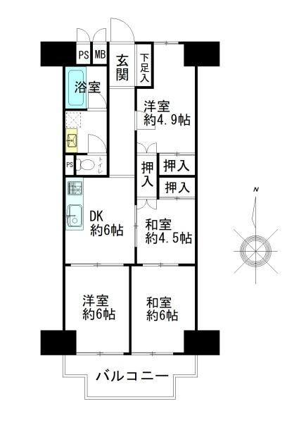 新着　すみれ橋第一コーポ２号棟