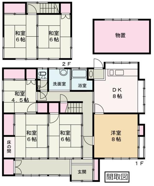 栃木市藤岡町　古屋付き売地