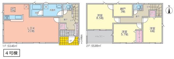 クレイドルガーデン　筑西市稲野辺第１　全４棟　４号棟