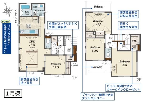 ブルーミングガーデン幸手市東４丁目　全２棟　１号棟