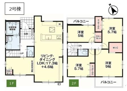 エルデ　小山市城東９期　全３棟　２号棟