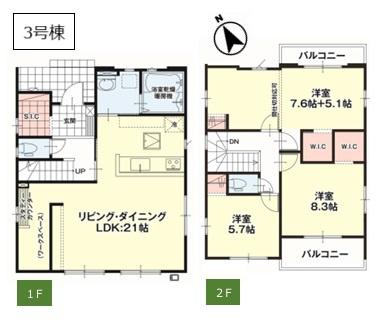 エルデ　小山市城東９期　全３棟　３号棟