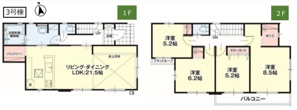 エルデ　小山市粟宮５期　全３棟　３号棟