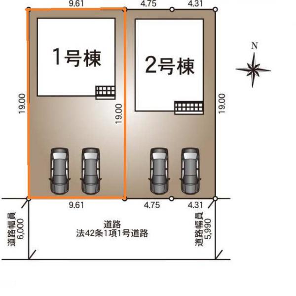 クレイドルガーデン　八千代町菅谷第２　全２棟　１号棟