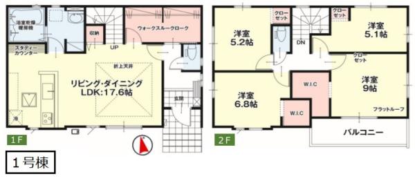 ケイアイ　小山市若木町６期　全２棟　１号棟