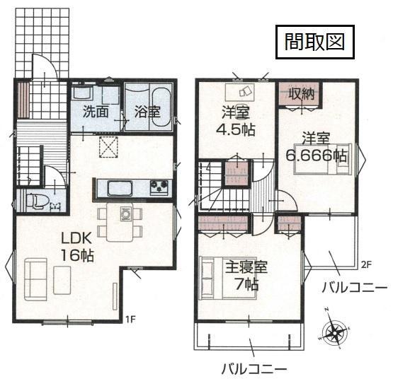 いろどりアイタウン　結城市結城２３－Ｐ１　全２棟　１号棟