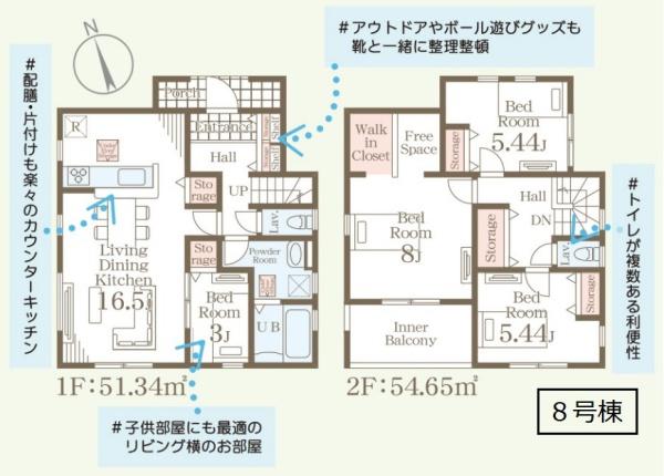 リーブルガーデン　坂東辺田第２　全１２棟　８号棟