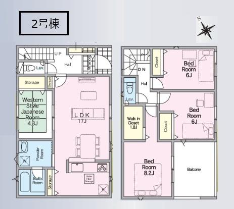 グレイドルガーデン　野木町友沼第８　全４棟　２号棟