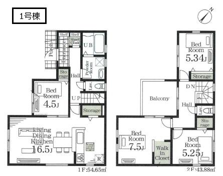 リーブルガーデン　久喜市本町第３　全５棟　１号棟