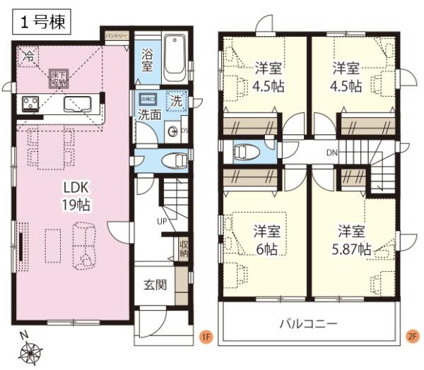グラファーレ　幸手市東８期　全２棟　１号棟