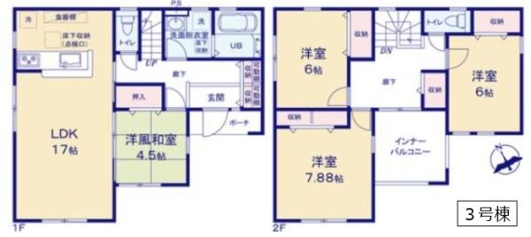 リーブルガーデン　古河上辺見第１０　全３棟　３号棟