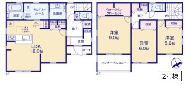 リーブルガーデン　第２野木潤島　全２棟　２号棟