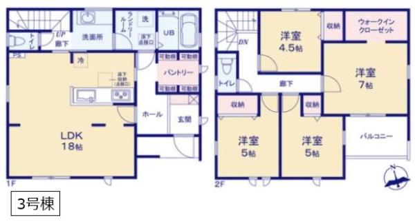 リーブルガーデン　古河下辺見第６　全５棟　３号棟